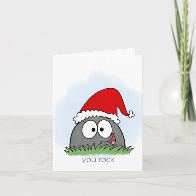 You Rock Holiday Thank You card Kort (Framsida)