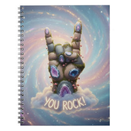You Rock - Whimsiskt designad spiralanteckningsbok Anteckningsbok