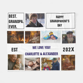 You said: Best Grandpa Ever Photo Collage Fleecefilt