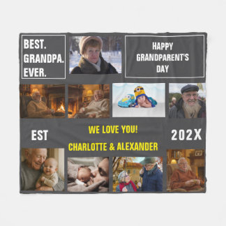 You said: Best Grandpa Ever Photo Collage Fleecefilt
