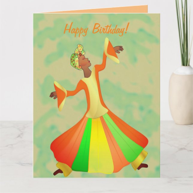 You Shine Black Dancer African American Birthday Kort (Framsida)