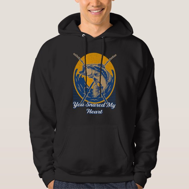 You Snared My Heart Happiness Love Positive Heart  Hoodie (Framsida)