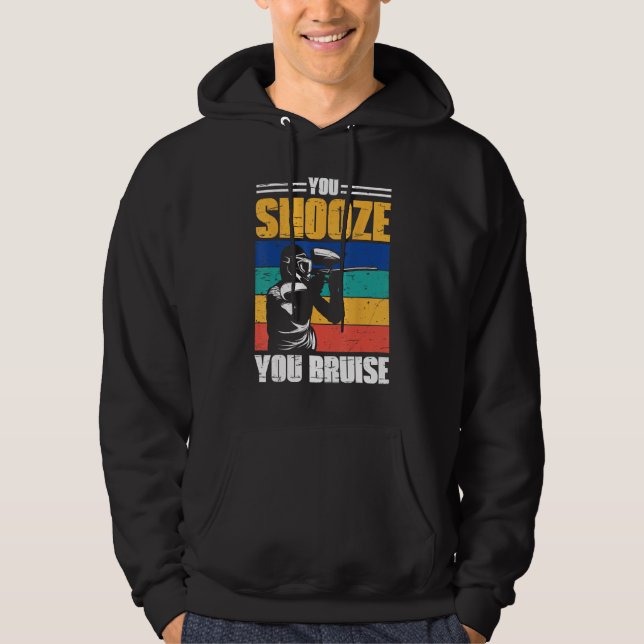 You Snooze You Bruise Paintball Game Squad For Men Hoodie (Framsida)
