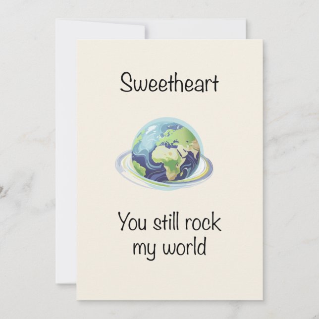 You Still Rock My World Valentine Postcard Julkort (Framsida)