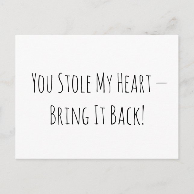 You Stole My Heart — Bring It Back! Cute Love  Vykort (Framsida)