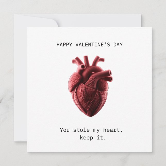 You stole my heart Valentines day Julkort (Framsida)