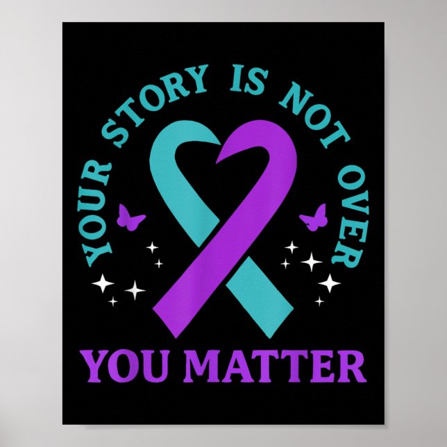 You Story Is Not Over Ribbon Mental Health Women  Poster (Framsidan)