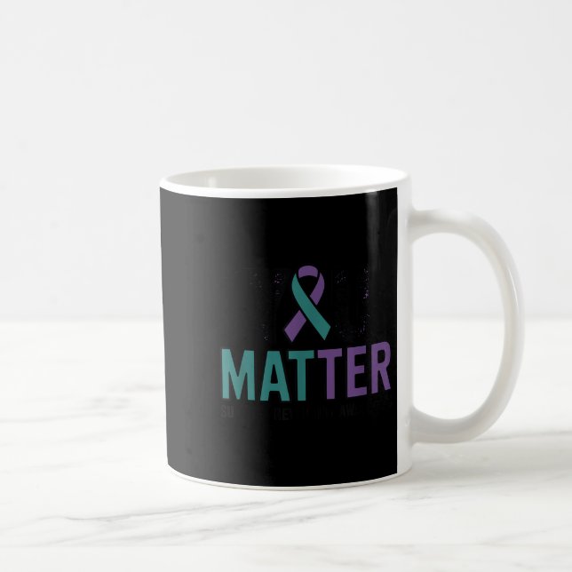 You Suicide Prevention Awareness Ribbon  Kaffemugg (Höger)