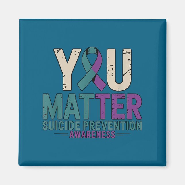 You Suicide Prevention Awareness Ribbon  Magnet (Framsidan)