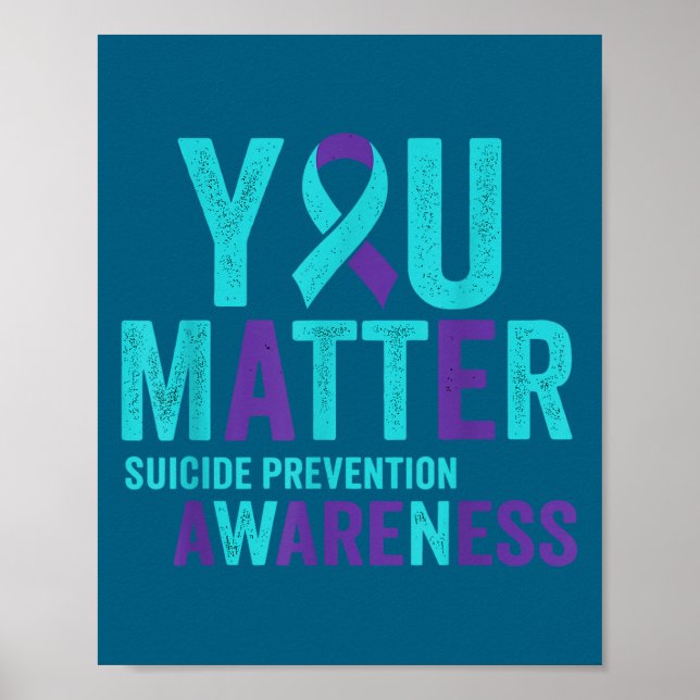 You Suicide Prevention Awareness Ribbon  Poster (Framsidan)
