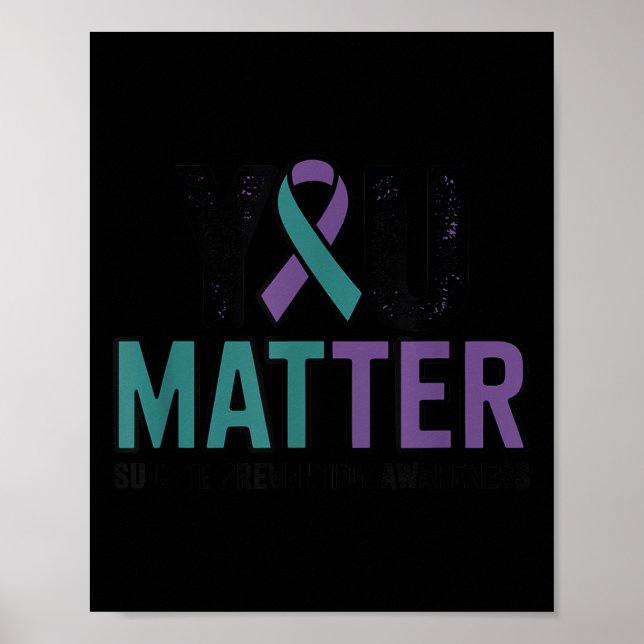 You Suicide Prevention Awareness Ribbon  Poster (Framsidan)