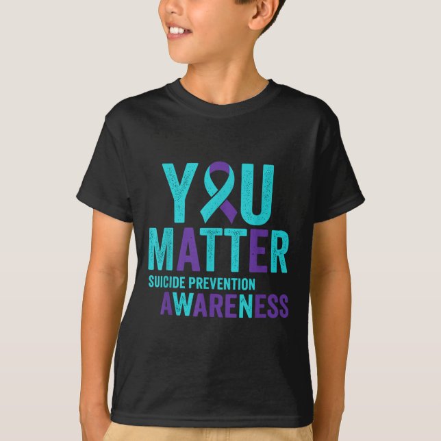 You Suicide Prevention Awareness Ribbon  T Shirt (Framsida)