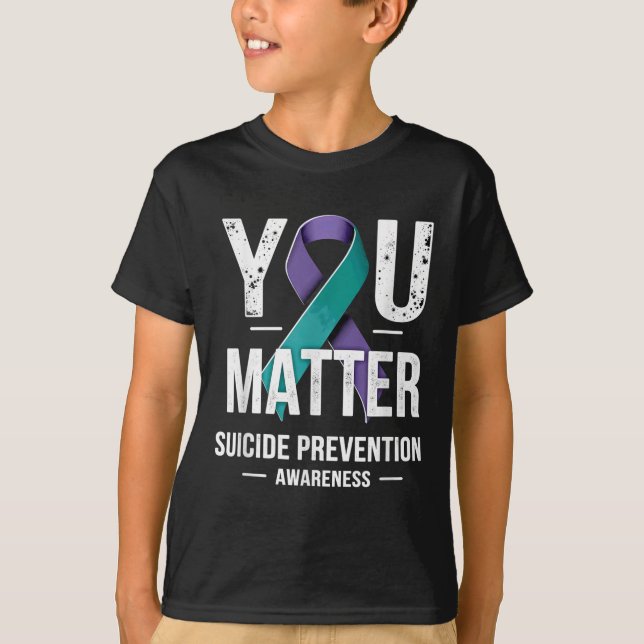 You Suicide Prevention Awareness  T Shirt (Framsida)