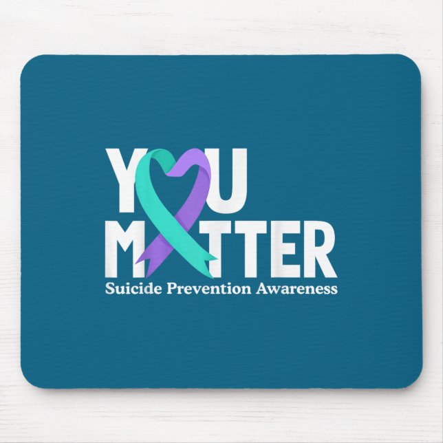You Suicide Prevention Awareness Teal &amp; Purple Musmatta (Framsidan)