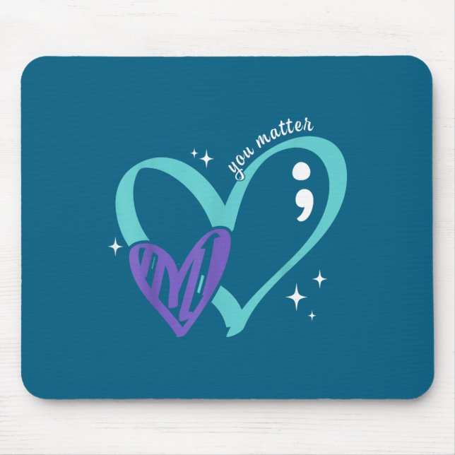 You Suicide Prevention Awareness Teal &amp; Purple Musmatta (Framsidan)