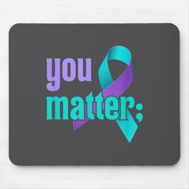 You Suicide Prevention Awareness Teal Purple Rainb Musmatta (Framsidan)
