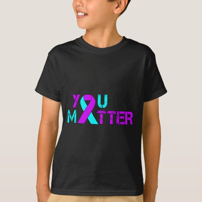 You Suicide Prevention Depression Awareness  T Shirt (Framsida)