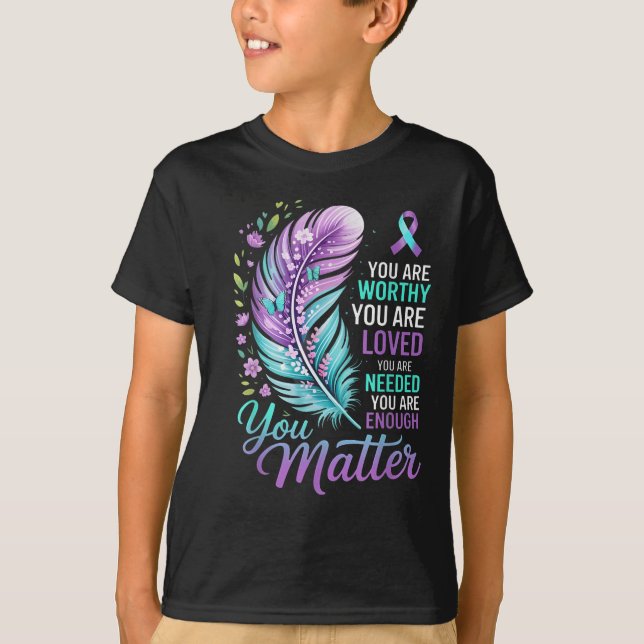 You Suicide Prevention Mental Health Awareness  T Shirt (Framsida)