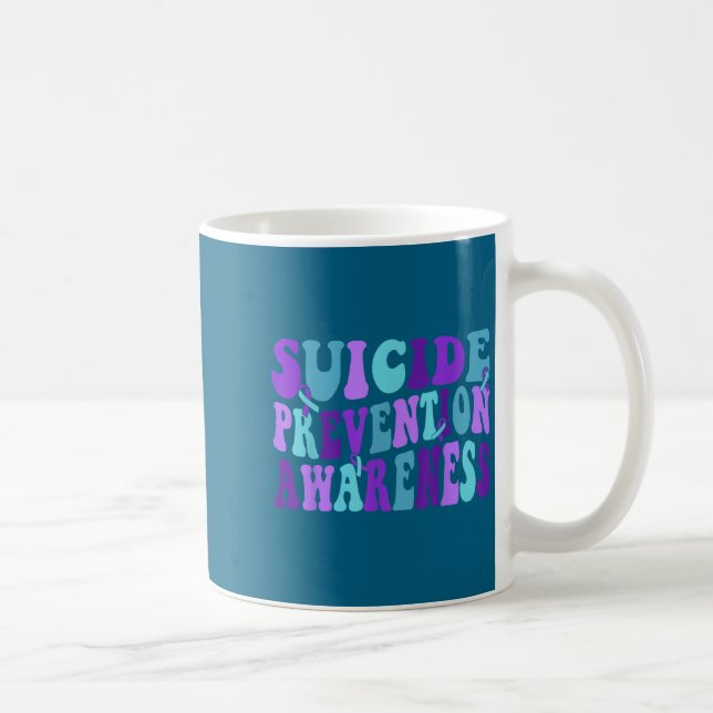 You Suicide Prevention Teal Purple Awareness Ribbo Kaffemugg (Höger)