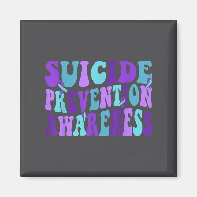 You Suicide Prevention Teal Purple Awareness Ribbo Magnet (Framsidan)