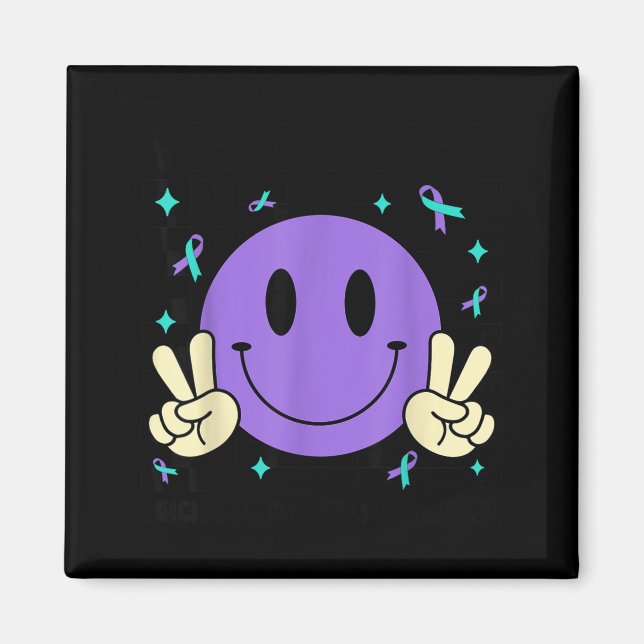 You Teal Purple Ribbon Suicide Prevention Awarenes Magnet (Framsidan)