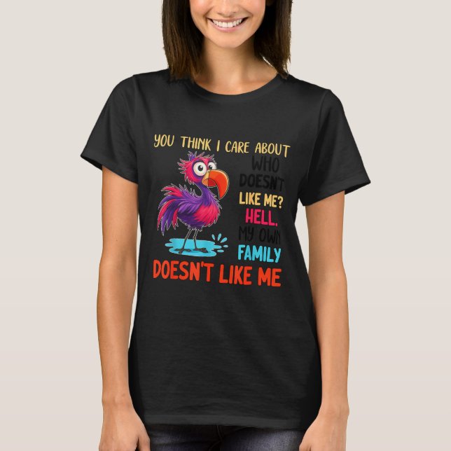 You Think I Care About Who Doesn't Like Me Hell My T Shirt (Framsida)
