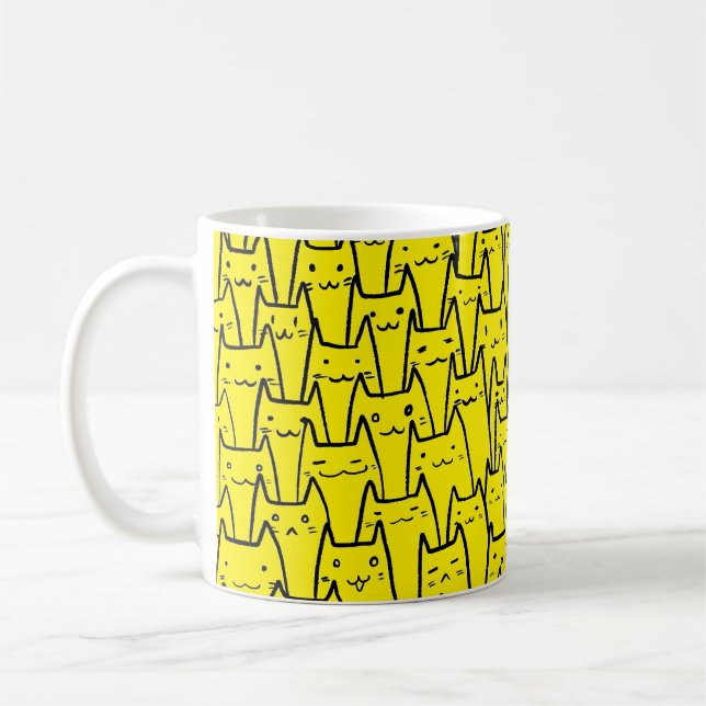 You’ve Cat to Be Kitten Me Right Meow – Yellow Kaffemugg (Vänster)