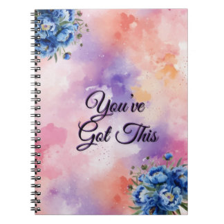 You’ve Got This – Motivational Floral Notebook Anteckningsbok