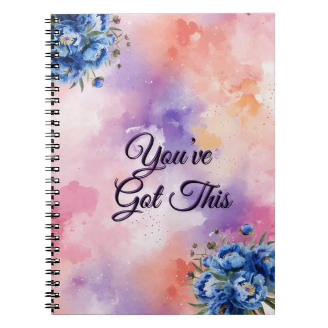 You’ve Got This – Motivational Floral Notebook Anteckningsbok (Framsidan)