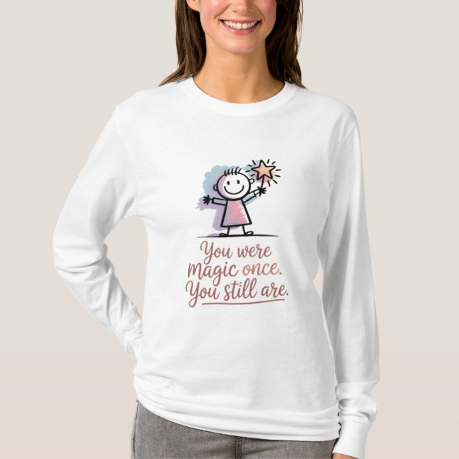 You Were Magic Once Women’s Polo | Minimal Cute  T Shirt (Framsida)
