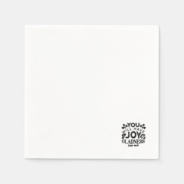 You Will Have Joy and Gladness Inspirational Quote Pappersservett (Framsidan)