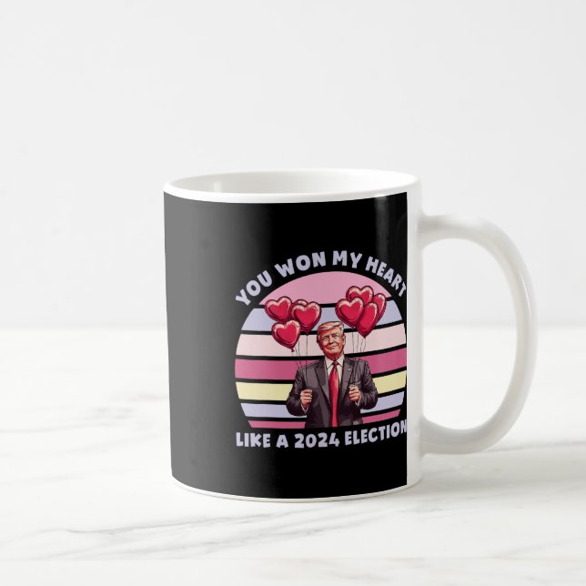 You Won My Heart Like A 2024 Election Funny Trump  Kaffemugg (Höger)