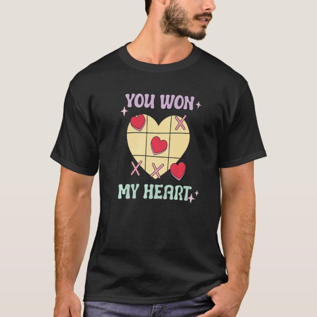 You Won My Heart  XO Game Valentines Day T Shirt (Framsida)