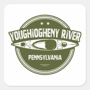 Youghiogheny River, Pennsylvania Fyrkantigt Klistermärke