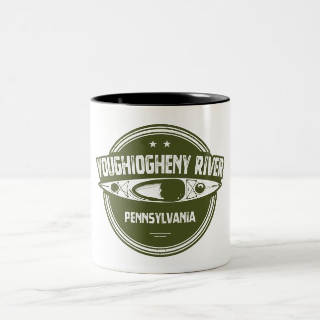Youghiogheny River, Pennsylvania Två-Tonad Mugg (Center)