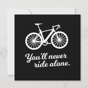 Youll Ride Ensam Biking Cyclist Gift Inbjudningar