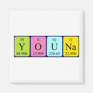 Youna Peria bord namn magnet