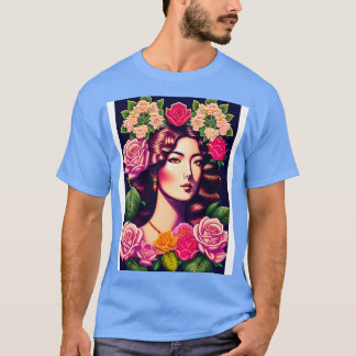 Young Agatha Christie Blommigt Art T Shirt