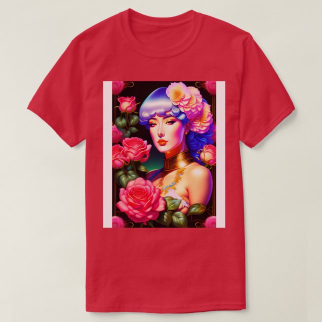 Young Agatha Christie Retro Art T Shirt (Design framsida)