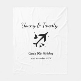 Young and twenty adventure happy birthday add name fleecefilt