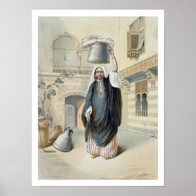 Young Arab Girl återvänder från Hammam i Kairo Poster (Framsidan)