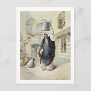 Young Arab Girl återvänder från Hammam i Kairo Vykort