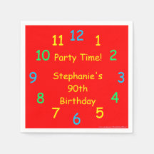 Young at Heart Birthday, Red Clock, Namn, Papper