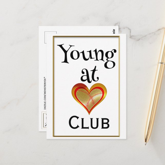 Young at Heart Club-kort Vykort (Fram/Back In Situ)
