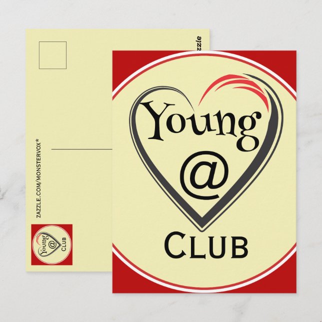 Young at Heart Club Postkort Vykort (Fram/baksida)