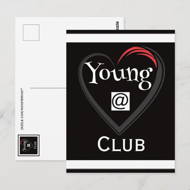 Young at Heart Club vykort (Fram/baksida)