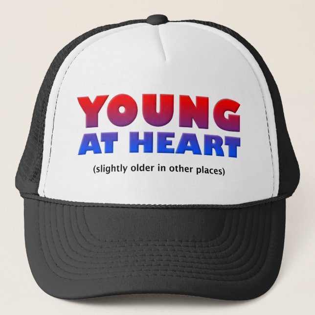 Young at Heart Funny Boll Cap Hat Keps (Framsida)