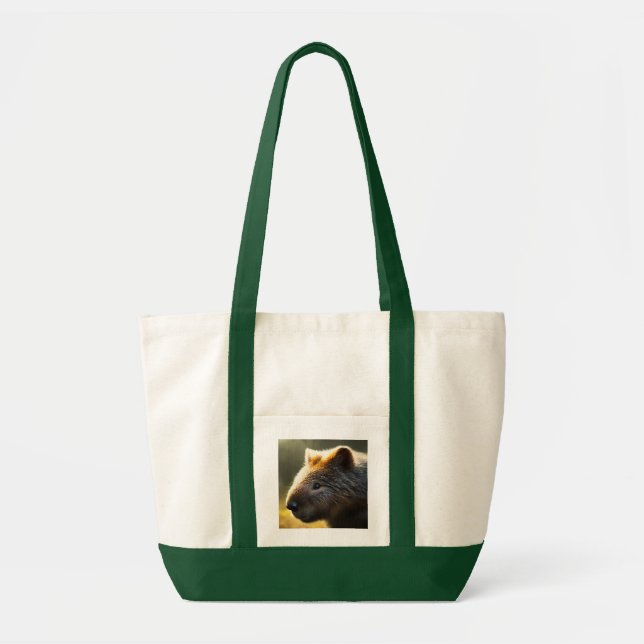Young Australian Wombat, Impulse Tote Bag Tygkasse (Framsidan)