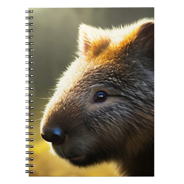 Young Australian Wombat, Notebook Anteckningsbok (Framsidan)