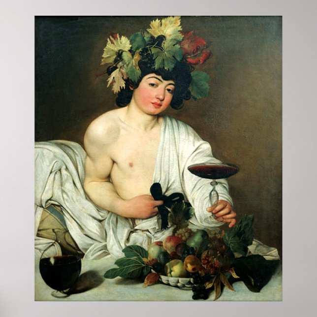 Young Bacchus, Caravaggio Poster (Framsidan)